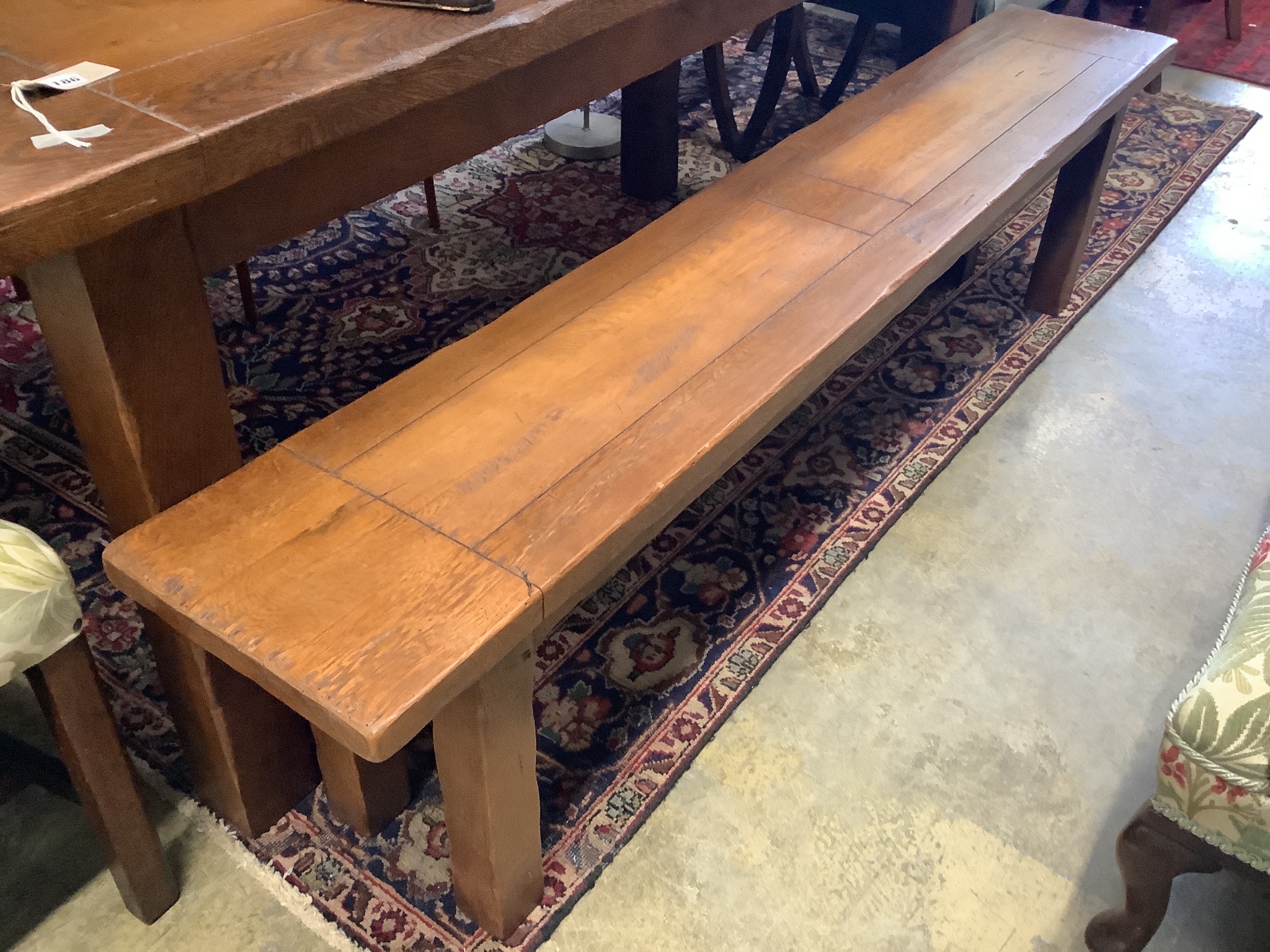 A French provincial rectangular fruitwood farmhouse table